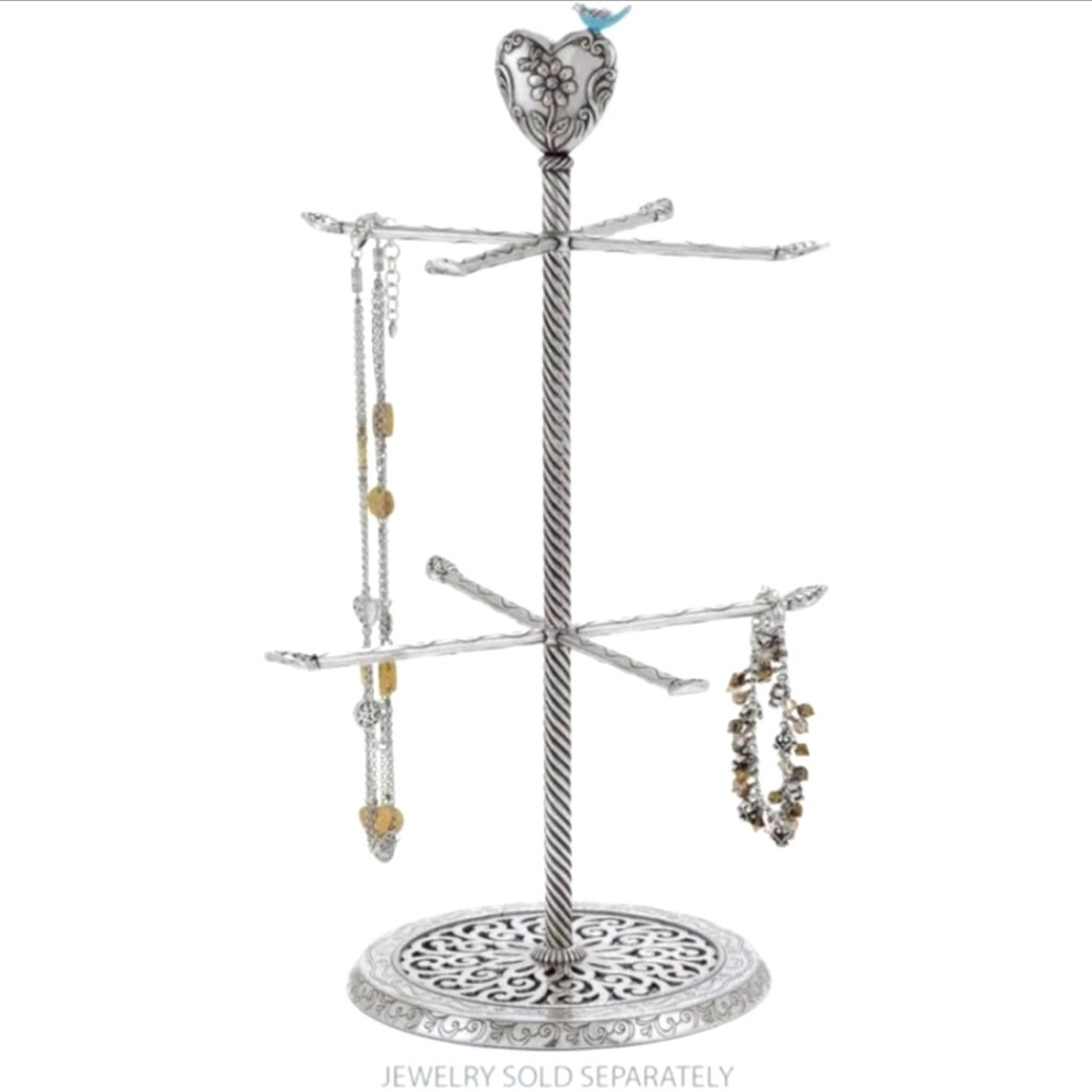 RARE Brighton Songbird Silver Jewelry Tree Stand Display Necklaces & Bracelets